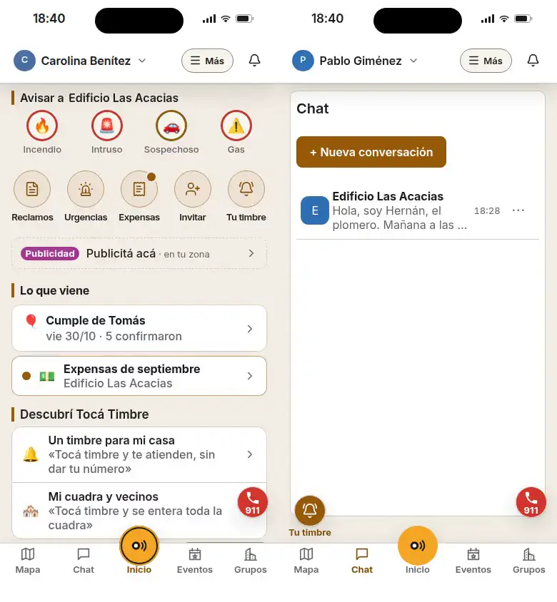 La app: el aviso de pérdida de gas llega a todo el edificio con el lugar.